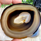 Natural Agate Coasters, generous sizes 3.5" to 4.5" each, 4-piece set Model #5205NATU by Brazil Gems - Brazil GemsBrazil GemsNatural Agate Coasters, generous sizes 3.5" to 4.5" each, 4-piece set Model #5205NATU by Brazil GemsCoaster Sets5205NATU