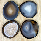 Natural Agate Coasters, generous sizes 3.5" to 4.5" each, 4-piece set Model #5205NATU by Brazil Gems - Brazil GemsBrazil GemsNatural Agate Coasters, generous sizes 3.5" to 4.5" each, 4-piece set Model #5205NATU by Brazil GemsCoaster Sets5205NATU