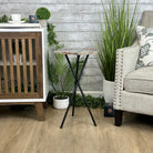 Natural Bloodstone Jasper Side Table on Black Metal Base, 24.6" Tall #1342BS-002 - Brazil GemsBrazil GemsNatural Bloodstone Jasper Side Table on Black Metal Base, 24.6" Tall #1342BS-002Tables: Side1342BS-002