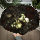 Natural Bloodstone Jasper Side Table on Black Metal Base, 24.6" Tall #1342BS-002 - Brazil GemsBrazil GemsNatural Bloodstone Jasper Side Table on Black Metal Base, 24.6" Tall #1342BS-002Tables: Side1342BS-002
