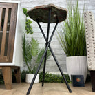 Natural Bloodstone Jasper Side Table on Black Metal Base, 24.6" Tall #1342BS-002 - Brazil GemsBrazil GemsNatural Bloodstone Jasper Side Table on Black Metal Base, 24.6" Tall #1342BS-002Tables: Side1342BS-002