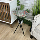 Natural Bloodstone Jasper Side Table on Black Metal Base, 24.6" Tall #1342BS-002 - Brazil GemsBrazil GemsNatural Bloodstone Jasper Side Table on Black Metal Base, 24.6" Tall #1342BS-002Tables: Side1342BS-002