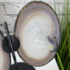 Natural Brazilian Agate "Butterfly" Slices, 8.3" Tall #5050NA-039 by Brazil Gems - Brazil GemsBrazil GemsNatural Brazilian Agate "Butterfly" Slices, 8.3" Tall #5050NA-039 by Brazil GemsAgate Butterfly Wings5050NA-039