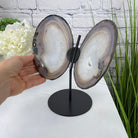 Natural Brazilian Agate "Butterfly" Slices, 8.3" Tall #5050NA-039 by Brazil Gems - Brazil GemsBrazil GemsNatural Brazilian Agate "Butterfly" Slices, 8.3" Tall #5050NA-039 by Brazil GemsAgate Butterfly Wings5050NA-039