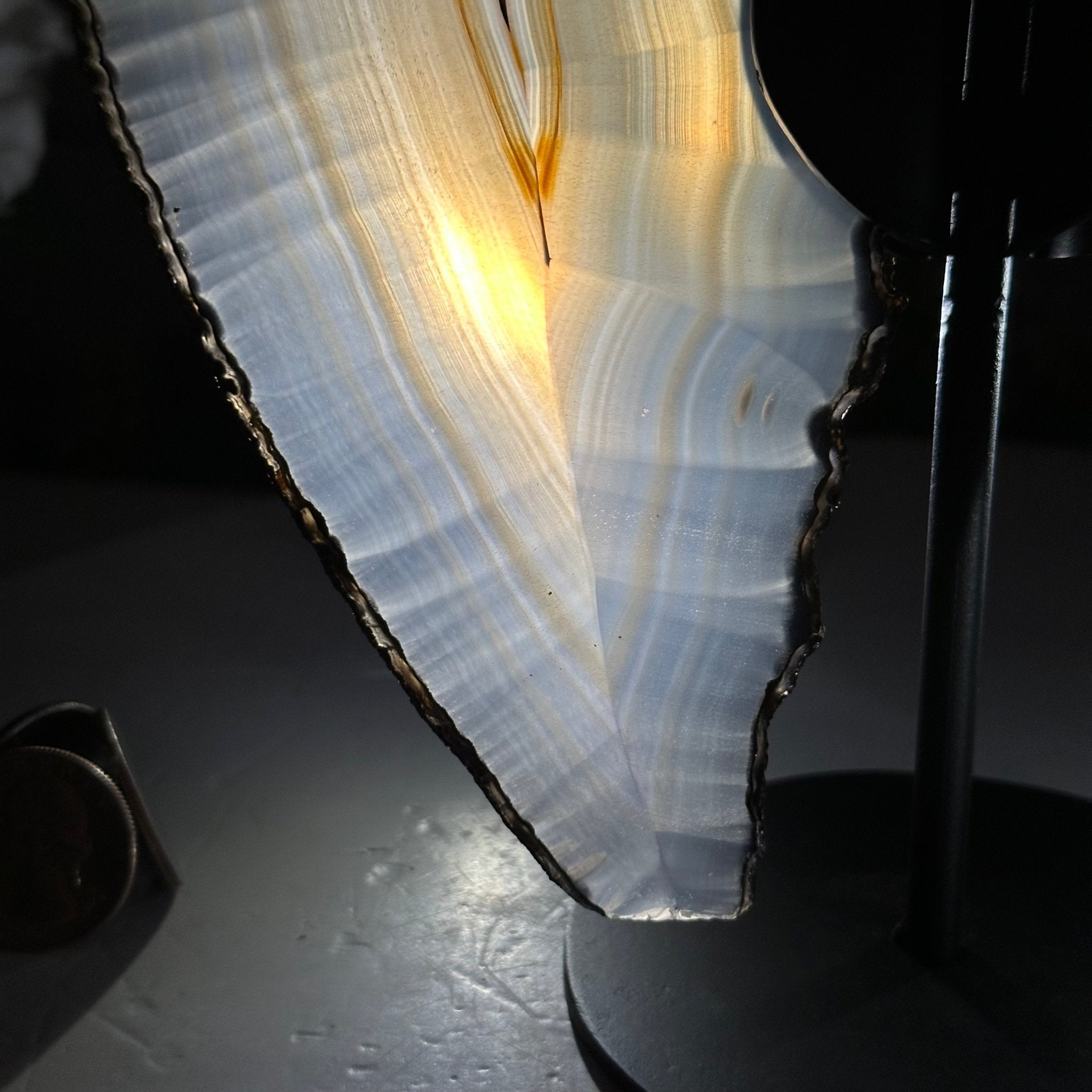 Natural Brazilian Agate "Butterfly Wings", 8.4" Tall #5050NA-143 - Brazil GemsBrazil GemsNatural Brazilian Agate "Butterfly Wings", 8.4" Tall #5050NA-143Agate Butterfly Wings5050NA-143