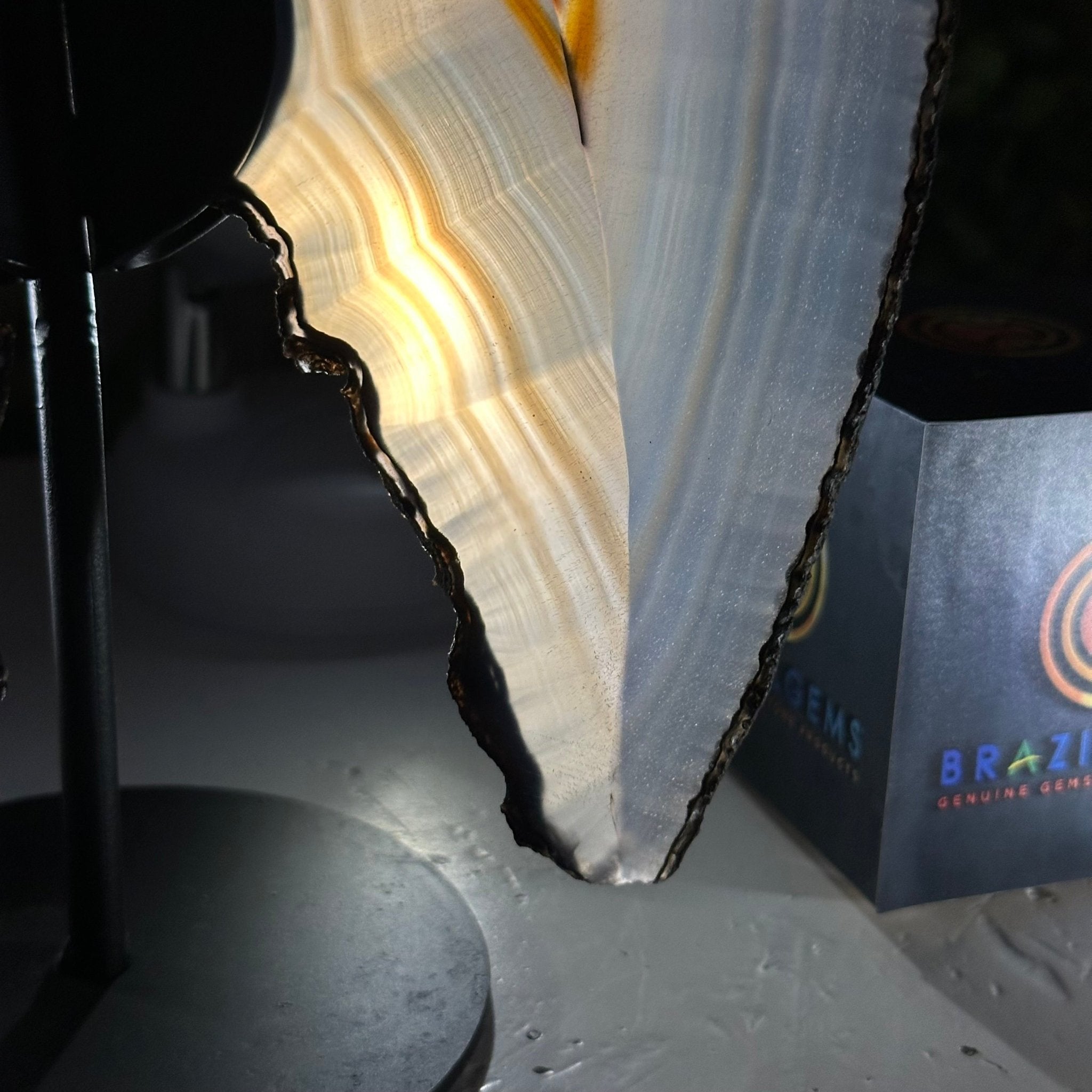 Natural Brazilian Agate "Butterfly Wings", 8.4" Tall #5050NA-143 - Brazil GemsBrazil GemsNatural Brazilian Agate "Butterfly Wings", 8.4" Tall #5050NA-143Agate Butterfly Wings5050NA-143
