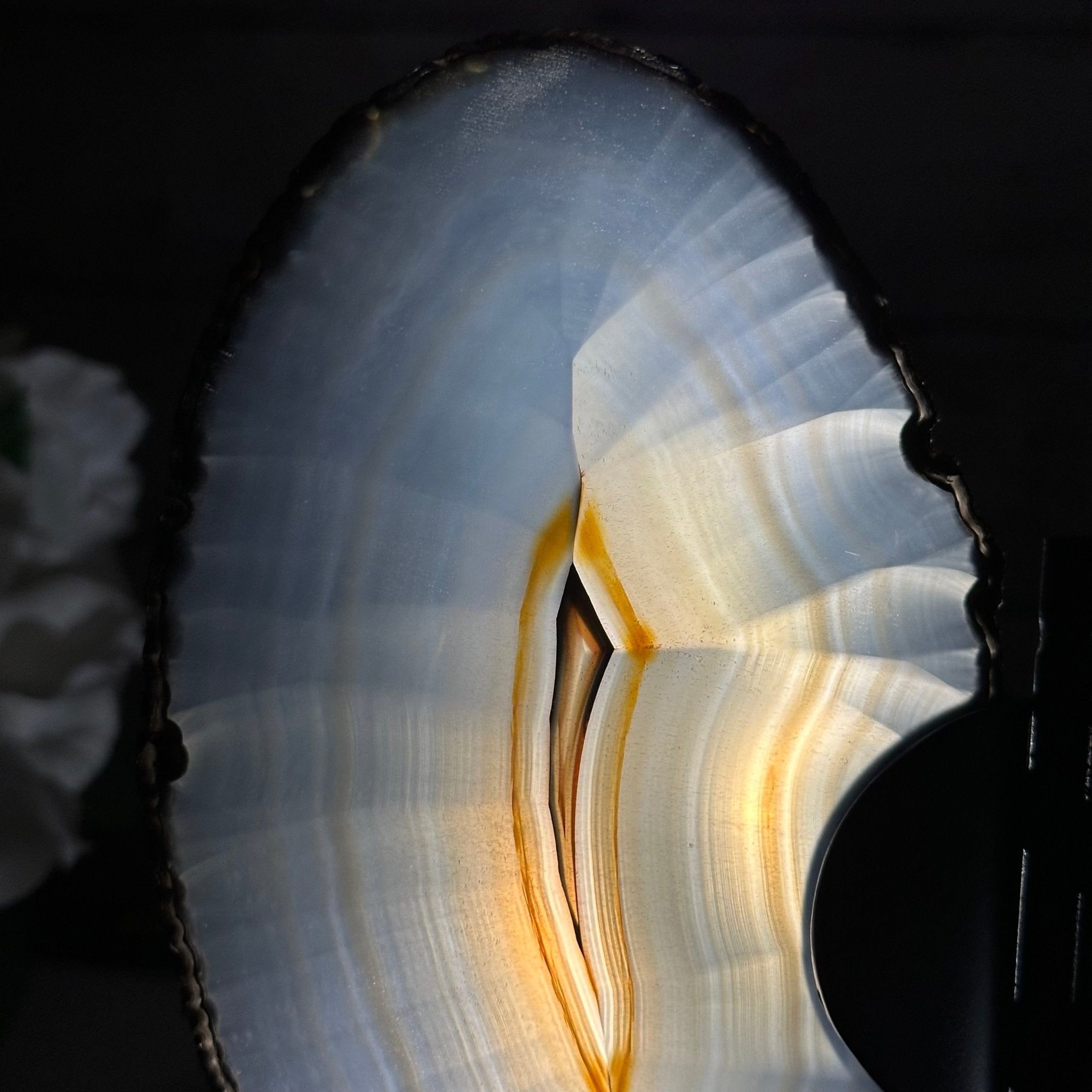Natural Brazilian Agate "Butterfly Wings", 8.4" Tall #5050NA-143 - Brazil GemsBrazil GemsNatural Brazilian Agate "Butterfly Wings", 8.4" Tall #5050NA-143Agate Butterfly Wings5050NA-143