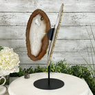 Natural Brazilian Agate "Butterfly Wings", Metal Stand, 14.5" Tall Model #5050NA-096 by Brazil Gems - Brazil GemsBrazil GemsNatural Brazilian Agate "Butterfly Wings", Metal Stand, 14.5" Tall Model #5050NA-096 by Brazil GemsAgate Butterfly Wings5050NA-096