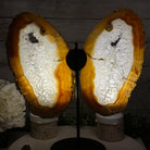 Natural Brazilian Agate "Butterfly Wings", Metal Stand, 14.5" Tall Model #5050NA-096 by Brazil Gems - Brazil GemsBrazil GemsNatural Brazilian Agate "Butterfly Wings", Metal Stand, 14.5" Tall Model #5050NA-096 by Brazil GemsAgate Butterfly Wings5050NA-096