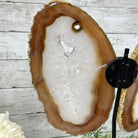 Natural Brazilian Agate "Butterfly Wings", Metal Stand, 14.5" Tall Model #5050NA-096 by Brazil Gems - Brazil GemsBrazil GemsNatural Brazilian Agate "Butterfly Wings", Metal Stand, 14.5" Tall Model #5050NA-096 by Brazil GemsAgate Butterfly Wings5050NA-096