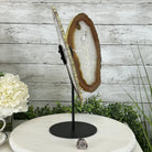 Natural Brazilian Agate "Butterfly Wings", Metal Stand, 14.5" Tall Model #5050NA-096 by Brazil Gems - Brazil GemsBrazil GemsNatural Brazilian Agate "Butterfly Wings", Metal Stand, 14.5" Tall Model #5050NA-096 by Brazil GemsAgate Butterfly Wings5050NA-096