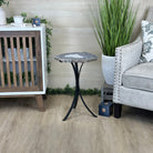 Natural Brazilian Agate Side Table on a black metal base, 21.9" Tall 1305 - 0184 - Brazil GemsBrazil GemsNatural Brazilian Agate Side Table on a black metal base, 21.9" Tall 1305 - 0184Tables: Side1305 - 0184
