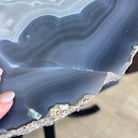 Natural Brazilian Agate Side Table on a black metal base, 21.9" Tall 1305 - 0184 - Brazil GemsBrazil GemsNatural Brazilian Agate Side Table on a black metal base, 21.9" Tall 1305 - 0184Tables: Side1305 - 0184