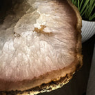 Natural Brazilian Agate Side Table on a black metal base, 22" tall #1305-0161 by Brazil Gems - Brazil GemsBrazil GemsNatural Brazilian Agate Side Table on a black metal base, 22" tall #1305-0161 by Brazil GemsTables: Side1305-0161