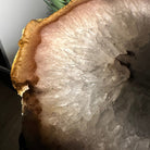 Natural Brazilian Agate Side Table on a black metal base, 22" tall #1305-0161 by Brazil Gems - Brazil GemsBrazil GemsNatural Brazilian Agate Side Table on a black metal base, 22" tall #1305-0161 by Brazil GemsTables: Side1305-0161