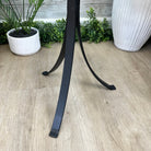 Natural Brazilian Agate Side Table on a black metal base, 22" tall #1305-0161 by Brazil Gems - Brazil GemsBrazil GemsNatural Brazilian Agate Side Table on a black metal base, 22" tall #1305-0161 by Brazil GemsTables: Side1305-0161