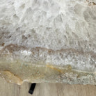 Natural Brazilian Agate Side Table on a black metal base, 22" tall #1305-0161 by Brazil Gems - Brazil GemsBrazil GemsNatural Brazilian Agate Side Table on a black metal base, 22" tall #1305-0161 by Brazil GemsTables: Side1305-0161