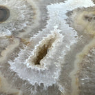 Natural Brazilian Agate Side Table on a black metal base, 22" tall #1305-0162 by Brazil Gems - Brazil GemsBrazil GemsNatural Brazilian Agate Side Table on a black metal base, 22" tall #1305-0162 by Brazil GemsTables: Side1305-0162