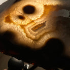 Natural Brazilian Agate Side Table on a black metal base, 22" tall #1305-0162 by Brazil Gems - Brazil GemsBrazil GemsNatural Brazilian Agate Side Table on a black metal base, 22" tall #1305-0162 by Brazil GemsTables: Side1305-0162