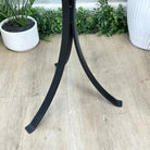 Natural Brazilian Agate Side Table on a black metal base, 22" tall #1305-0163 by Brazil Gems - Brazil GemsBrazil GemsNatural Brazilian Agate Side Table on a black metal base, 22" tall #1305-0163 by Brazil GemsTables: Side1305-0163