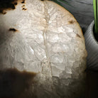 Natural Brazilian Agate Side Table on a black metal base, 22" tall #1305-0163 by Brazil Gems - Brazil GemsBrazil GemsNatural Brazilian Agate Side Table on a black metal base, 22" tall #1305-0163 by Brazil GemsTables: Side1305-0163