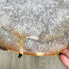 Natural Brazilian Agate Side Table on a black metal base, 22" tall #1305-0164 by Brazil Gems - Brazil GemsBrazil GemsNatural Brazilian Agate Side Table on a black metal base, 22" tall #1305-0164 by Brazil GemsTables: Side1305-0164