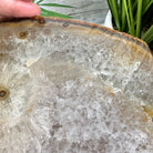 Natural Brazilian Agate Side Table on a black metal base, 22" tall #1305-0164 by Brazil Gems - Brazil GemsBrazil GemsNatural Brazilian Agate Side Table on a black metal base, 22" tall #1305-0164 by Brazil GemsTables: Side1305-0164