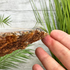 Natural Brazilian Agate Side Table on a black metal base, 22" tall #1305-0164 by Brazil Gems - Brazil GemsBrazil GemsNatural Brazilian Agate Side Table on a black metal base, 22" tall #1305-0164 by Brazil GemsTables: Side1305-0164