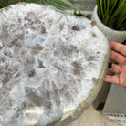 Natural Brazilian Agate Side Table on a black metal base, 22" tall #1305-0172 by Brazil Gems - Brazil GemsBrazil GemsNatural Brazilian Agate Side Table on a black metal base, 22" tall #1305-0172 by Brazil GemsTables: Side1305-0172