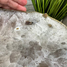 Natural Brazilian Agate Side Table on a black metal base, 22" tall #1305-0172 by Brazil Gems - Brazil GemsBrazil GemsNatural Brazilian Agate Side Table on a black metal base, 22" tall #1305-0172 by Brazil GemsTables: Side1305-0172