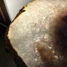 Natural Brazilian Agate Side Table on a black metal base, 22" tall #1306-0044 by Brazil Gems - Brazil GemsBrazil GemsNatural Brazilian Agate Side Table on a black metal base, 22" tall #1306-0044 by Brazil GemsTables: Side1306-0044