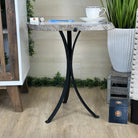 Natural Brazilian Agate Side Table on a black metal base, 22" Tall 1306 - 0049 - Brazil GemsBrazil GemsNatural Brazilian Agate Side Table on a black metal base, 22" Tall 1306 - 0049Tables: Side1306 - 0049