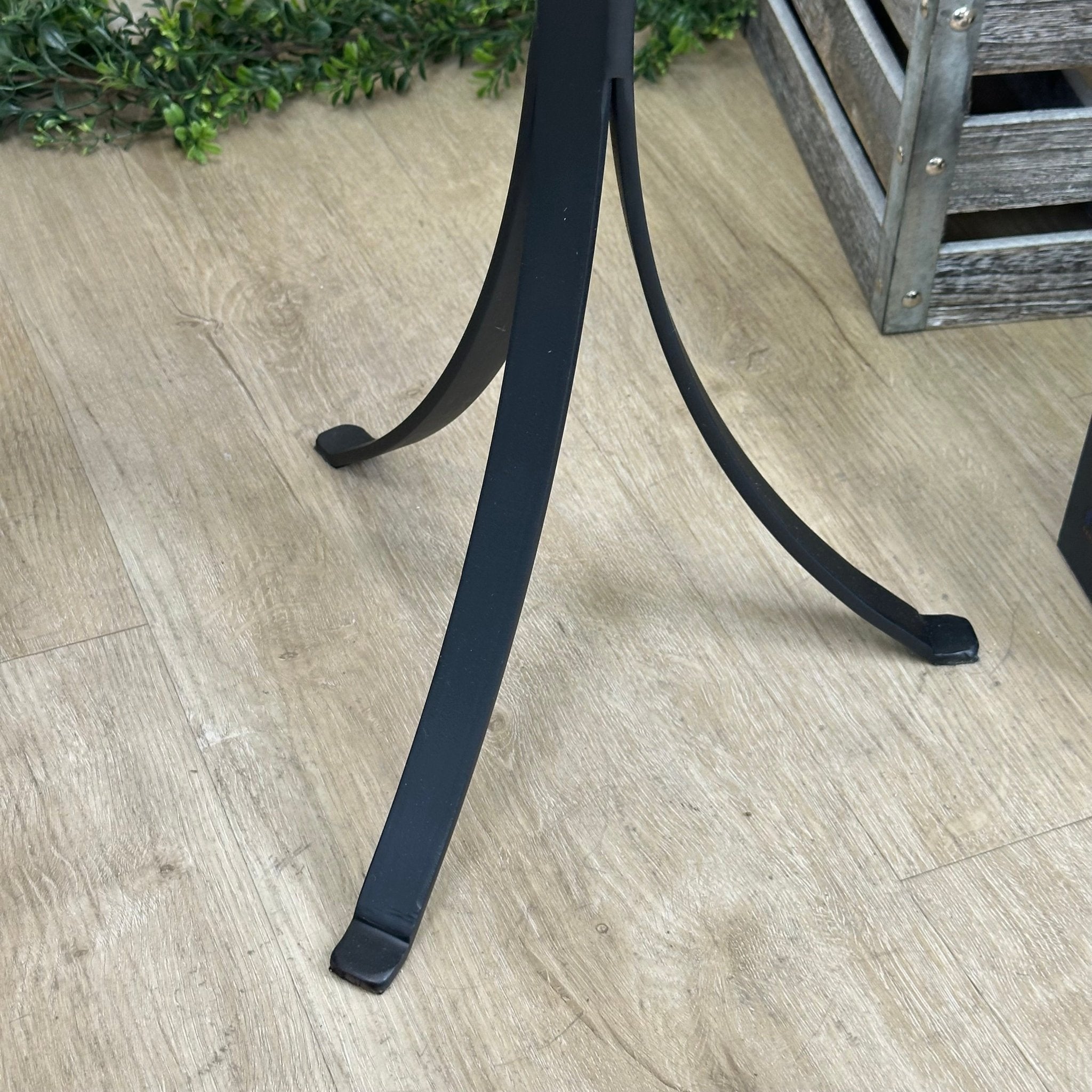 Natural Brazilian Agate Side Table on a black metal base, 22" Tall 1306 - 0049 - Brazil GemsBrazil GemsNatural Brazilian Agate Side Table on a black metal base, 22" Tall 1306 - 0049Tables: Side1306 - 0049