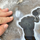 Natural Brazilian Agate Side Table on a black metal base, 22.25" tall #1305-0159 by Brazil Gems - Brazil GemsBrazil GemsNatural Brazilian Agate Side Table on a black metal base, 22.25" tall #1305-0159 by Brazil GemsTables: Side1305-0159