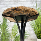 Natural Brazilian Agate Side Table on a black metal base, 22.25" tall #1305-0159 by Brazil Gems - Brazil GemsBrazil GemsNatural Brazilian Agate Side Table on a black metal base, 22.25" tall #1305-0159 by Brazil GemsTables: Side1305-0159