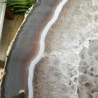 Natural Brazilian Agate Side Table on a black metal base, 22.25" tall #1305-0159 by Brazil Gems - Brazil GemsBrazil GemsNatural Brazilian Agate Side Table on a black metal base, 22.25" tall #1305-0159 by Brazil GemsTables: Side1305-0159