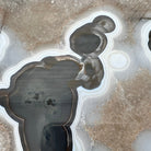 Natural Brazilian Agate Side Table on a black metal base, 22.25" tall #1305-0159 by Brazil Gems - Brazil GemsBrazil GemsNatural Brazilian Agate Side Table on a black metal base, 22.25" tall #1305-0159 by Brazil GemsTables: Side1305-0159