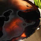 Natural Brazilian Agate Side Table on a black metal base, 22.25" tall #1305-0159 by Brazil Gems - Brazil GemsBrazil GemsNatural Brazilian Agate Side Table on a black metal base, 22.25" tall #1305-0159 by Brazil GemsTables: Side1305-0159