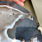 Natural Brazilian Agate Side Table on a black metal base, 22.25" tall #1305-0159 by Brazil Gems - Brazil GemsBrazil GemsNatural Brazilian Agate Side Table on a black metal base, 22.25" tall #1305-0159 by Brazil GemsTables: Side1305-0159