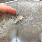 Natural Brazilian Agate Side Table on a black metal base, 22.25" tall #1305-0159 by Brazil Gems - Brazil GemsBrazil GemsNatural Brazilian Agate Side Table on a black metal base, 22.25" tall #1305-0159 by Brazil GemsTables: Side1305-0159