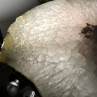 Natural Brazilian Agate Side Table, single slice on a black metal base, 21.75" tall #1305-0149 by Brazil Gems - Brazil GemsBrazil GemsNatural Brazilian Agate Side Table, single slice on a black metal base, 21.75" tall #1305-0149 by Brazil GemsTables: Side1305-0149