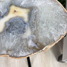 Natural Brazilian Agate Side Table, single slice on a black metal base, 22" tall #1305-0101 by Brazil Gems - Brazil GemsBrazil GemsNatural Brazilian Agate Side Table, single slice on a black metal base, 22" tall #1305-0101 by Brazil GemsTables: Side1305-0101