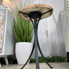 Natural Brazilian Agate Side Table, single slice on a black metal base, 22" tall #1305-0101 by Brazil Gems - Brazil GemsBrazil GemsNatural Brazilian Agate Side Table, single slice on a black metal base, 22" tall #1305-0101 by Brazil GemsTables: Side1305-0101