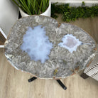 Natural Brazilian Agate Side Table, single slice on a black metal base, 22" tall #1305-0126 by Brazil Gems - Brazil GemsBrazil GemsNatural Brazilian Agate Side Table, single slice on a black metal base, 22" tall #1305-0126 by Brazil GemsTables: Side1305-0126