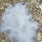 Natural Brazilian Agate Side Table, single slice on a black metal base, 22" tall #1305-0126 by Brazil Gems - Brazil GemsBrazil GemsNatural Brazilian Agate Side Table, single slice on a black metal base, 22" tall #1305-0126 by Brazil GemsTables: Side1305-0126