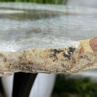 Natural Brazilian Agate Side Table, single slice on a black metal base, 22.25" tall #1305-0130 by Brazil Gems - Brazil GemsBrazil GemsNatural Brazilian Agate Side Table, single slice on a black metal base, 22.25" tall #1305-0130 by Brazil GemsTables: Side1305-0130