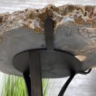 Natural Brazilian Agate Side Table, single slice on a black metal base, 22.25" tall #1305-0147 by Brazil Gems - Brazil GemsBrazil GemsNatural Brazilian Agate Side Table, single slice on a black metal base, 22.25" tall #1305-0147 by Brazil GemsTables: Side1305-0147