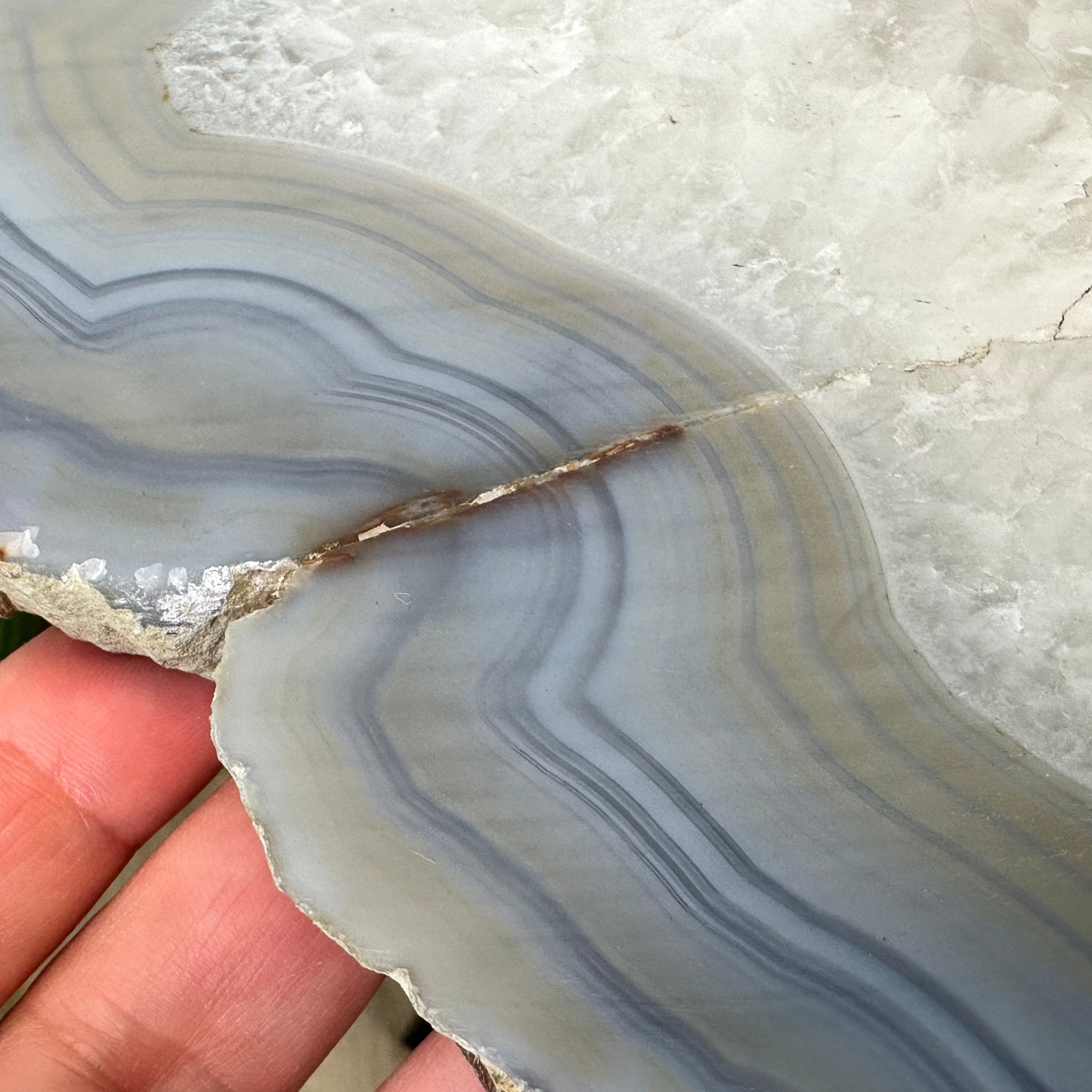 Natural Brazilian Agate Side Table, single slice on a black metal base, 24.25" tall #1307-0022 by Brazil Gems - Brazil GemsBrazil GemsNatural Brazilian Agate Side Table, single slice on a black metal base, 24.25" tall #1307-0022 by Brazil GemsTables: Side1307-0022