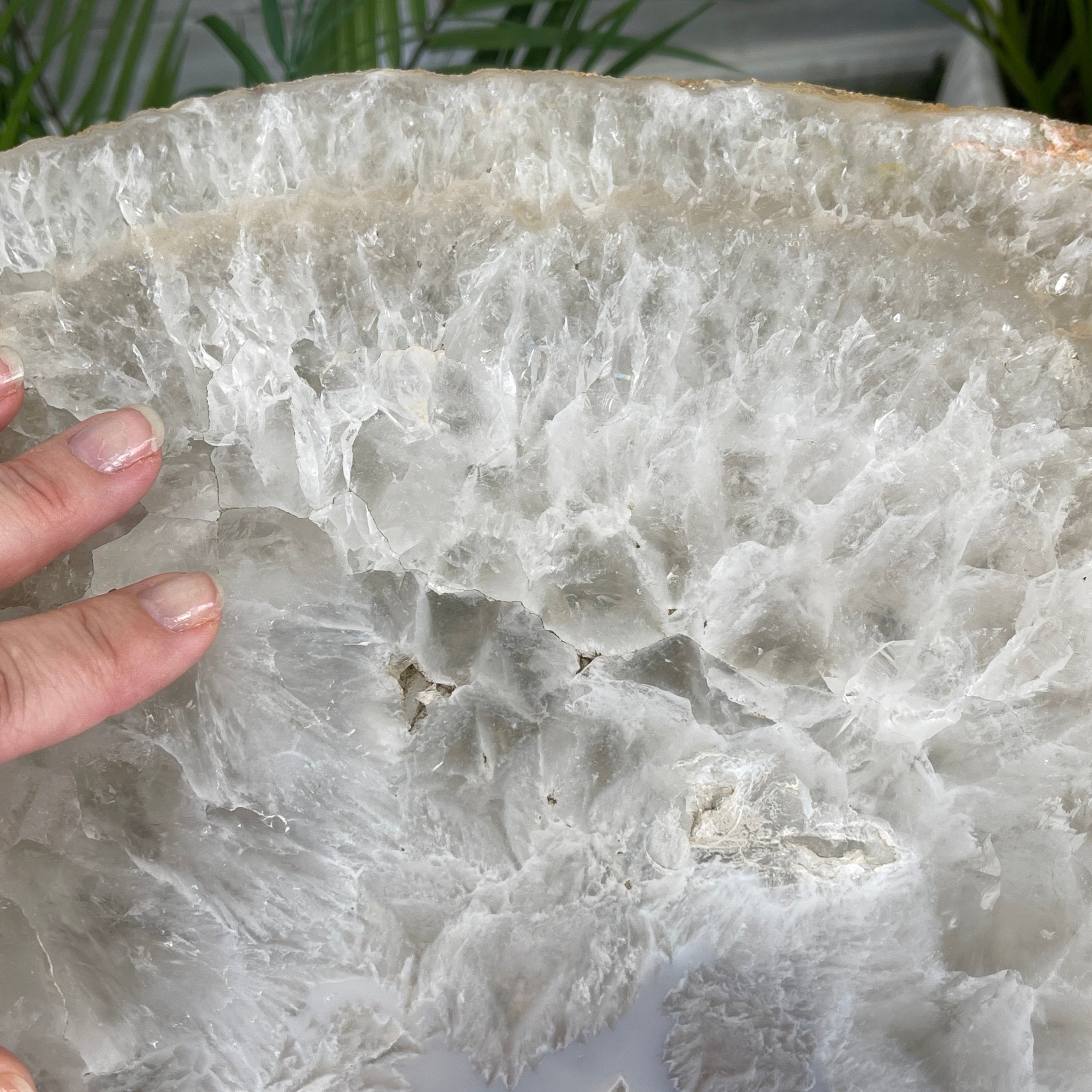 Natural Brazilian Agate Side Table, single slice on a black metal base, 24.75" tall #1307-0018 by Brazil Gems - Brazil GemsBrazil GemsNatural Brazilian Agate Side Table, single slice on a black metal base, 24.75" tall #1307-0018 by Brazil GemsTables: Side1307-0018