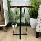 Natural Brazilian Agate Side Table, single slice on a black metal base, 24.75" tall #1307-0023 by Brazil Gems - Brazil GemsBrazil GemsNatural Brazilian Agate Side Table, single slice on a black metal base, 24.75" tall #1307-0023 by Brazil GemsTables: Side1307-0023